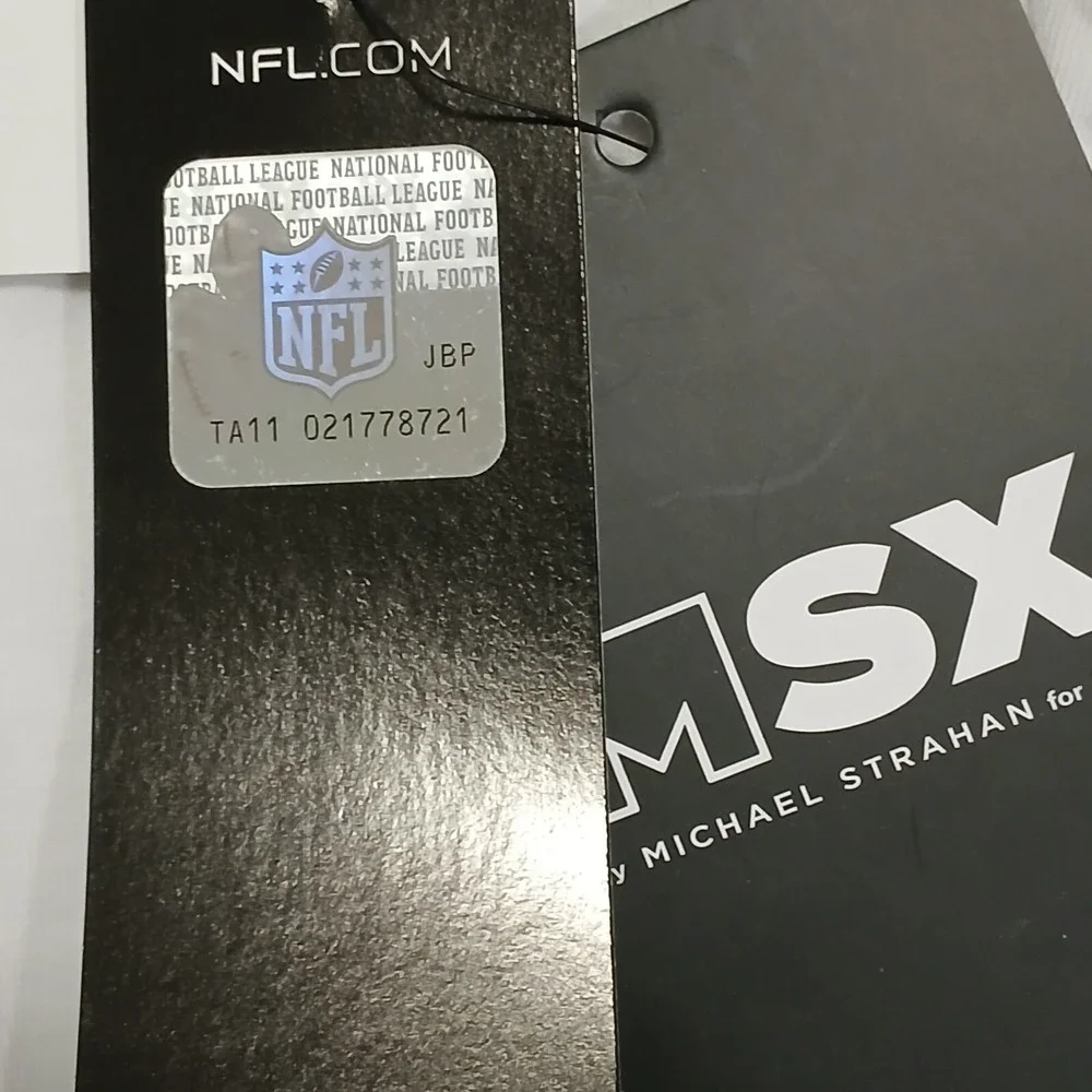 MSX By‎ Michael Strahan Womens Size L Short Sleeve Shirt White Super Bowl LVI